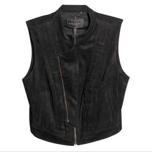 BCBG Max Azria Damien black faux suede vest